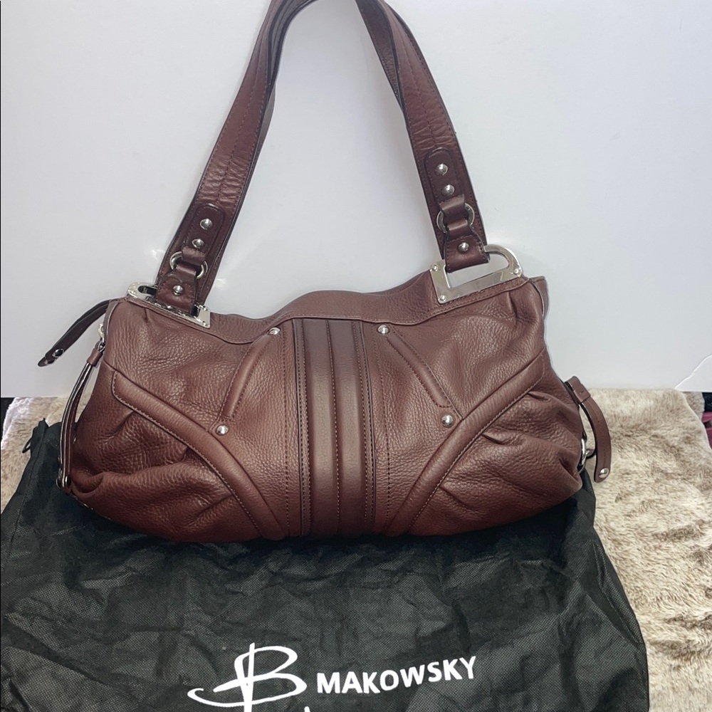 B.Makowsky Leather Hobo
